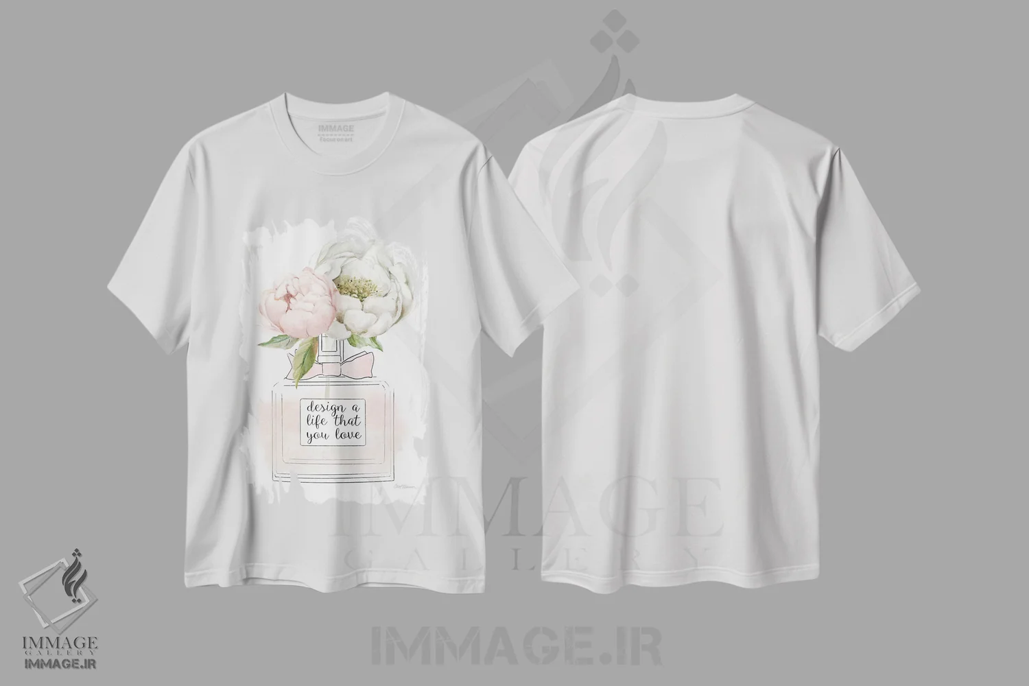 تیشرت سفید طرح دار "عطر گل دو"، مدیوم اثر کارول رابینسون | immage.ir