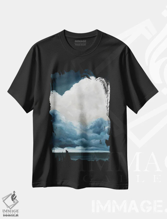 تیشرت مشکی طرح دار نمایش طبیعت II، مدیوم اثر کارول رابینسون | فروشگاه ایماژ