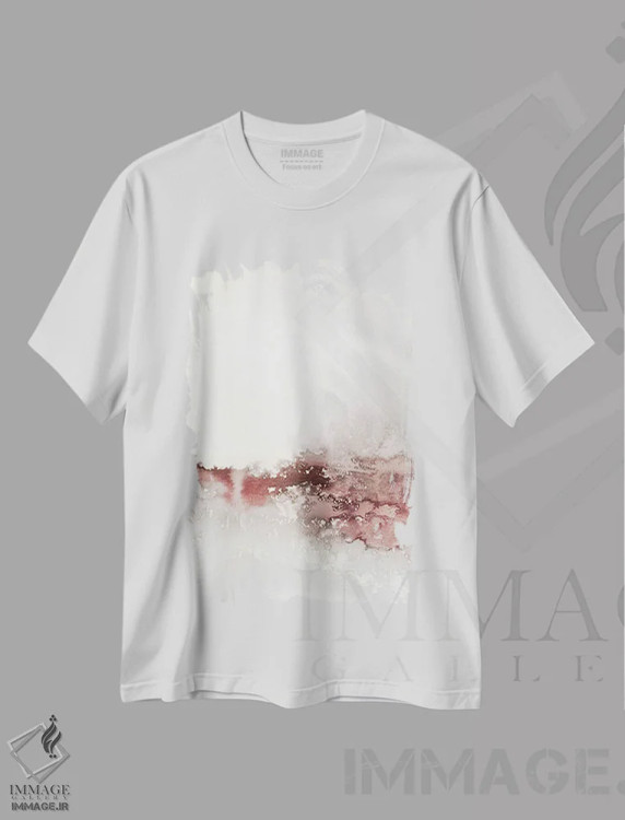تیشرت سفید طرح دار امواج نرم I اثر کارول رابینسون | immage.ir