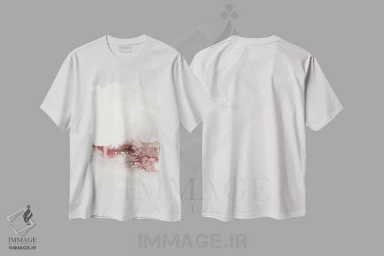 تیشرت سفید طرح دار امواج نرم I اثر کارول رابینسون | immage.ir