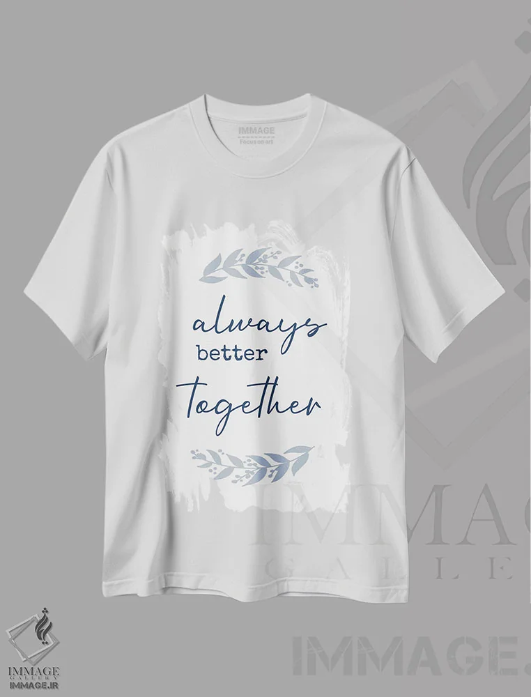 تیشرت سفید طرح دار همیشه با هم، تزئینی اثر کارول رابینسون | immage.ir