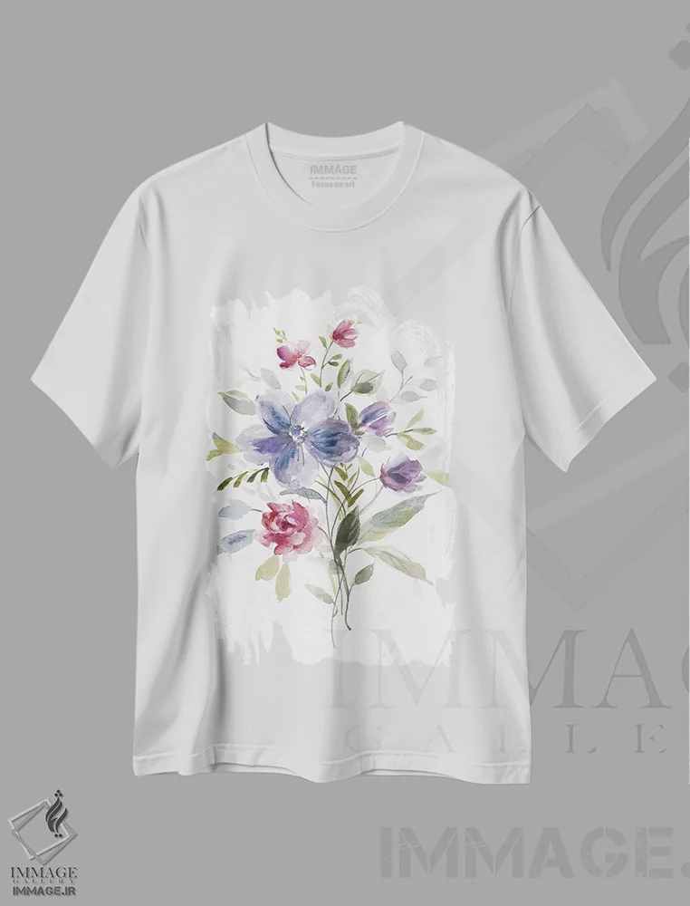 تیشرت سفید طرح دار تنوع رنگ II، تزئینی اثر کارول رابینسون | فروشگاه ایماژ