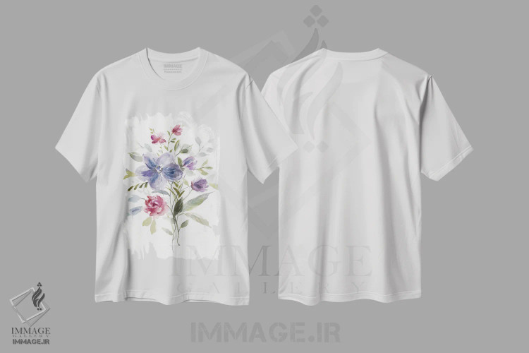 تیشرت سفید طرح دار تنوع رنگ II، تزئینی اثر کارول رابینسون | فروشگاه ایماژ