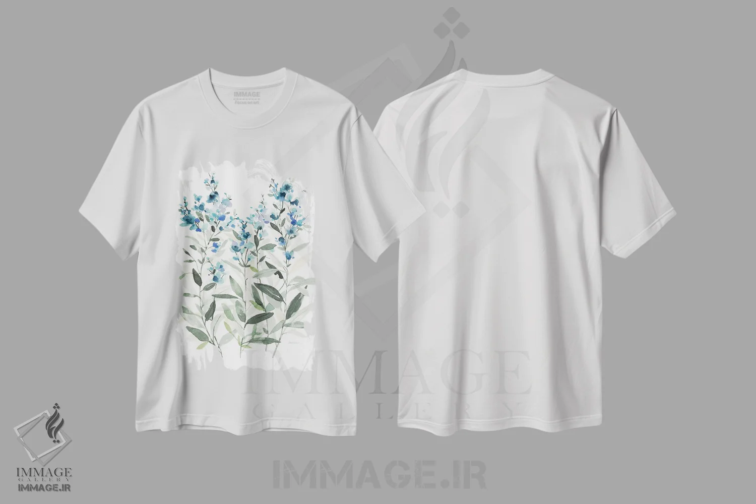 تیشرت سفید طرح دار گیاه شناسی آبی لطیف II، تزئینی اثر کارول رابینسون | immage.ir