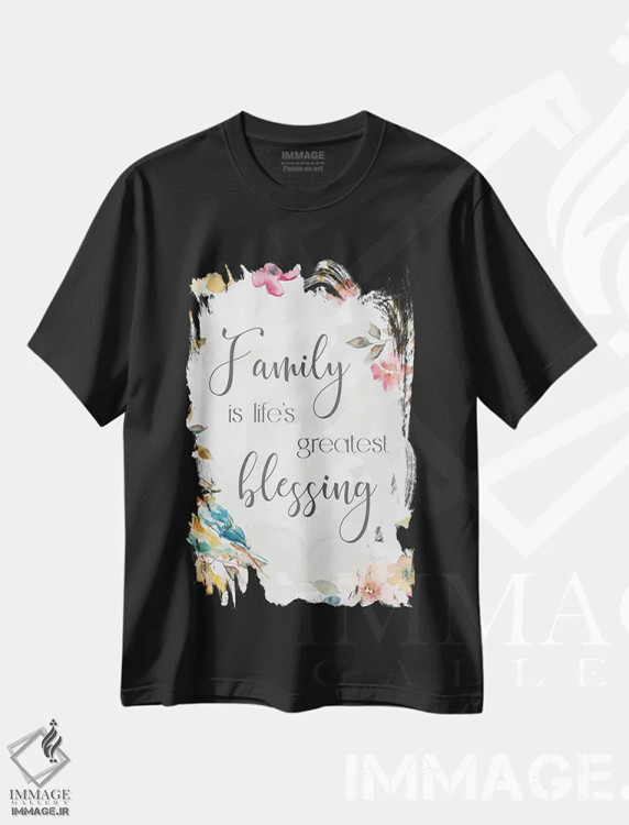 تیشرت مشکی طرح دار برکت پرنده بهاری، تزئینی اثر کارول رابینسون | immage.ir