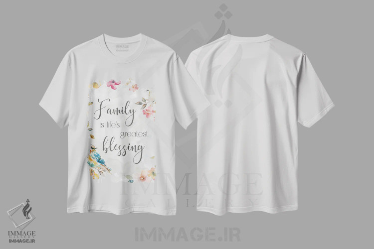 تیشرت سفید طرح دار برکت پرنده بهاری، تزئینی اثر کارول رابینسون | فروشگاه ایماژ