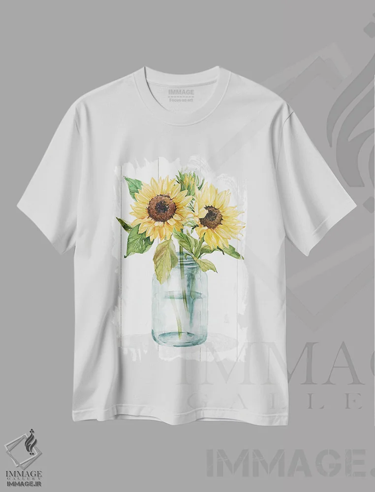 تیشرت سفید طرح دار روز آفتابی II، تزئینی اثر کارول رابینسون | immage.ir