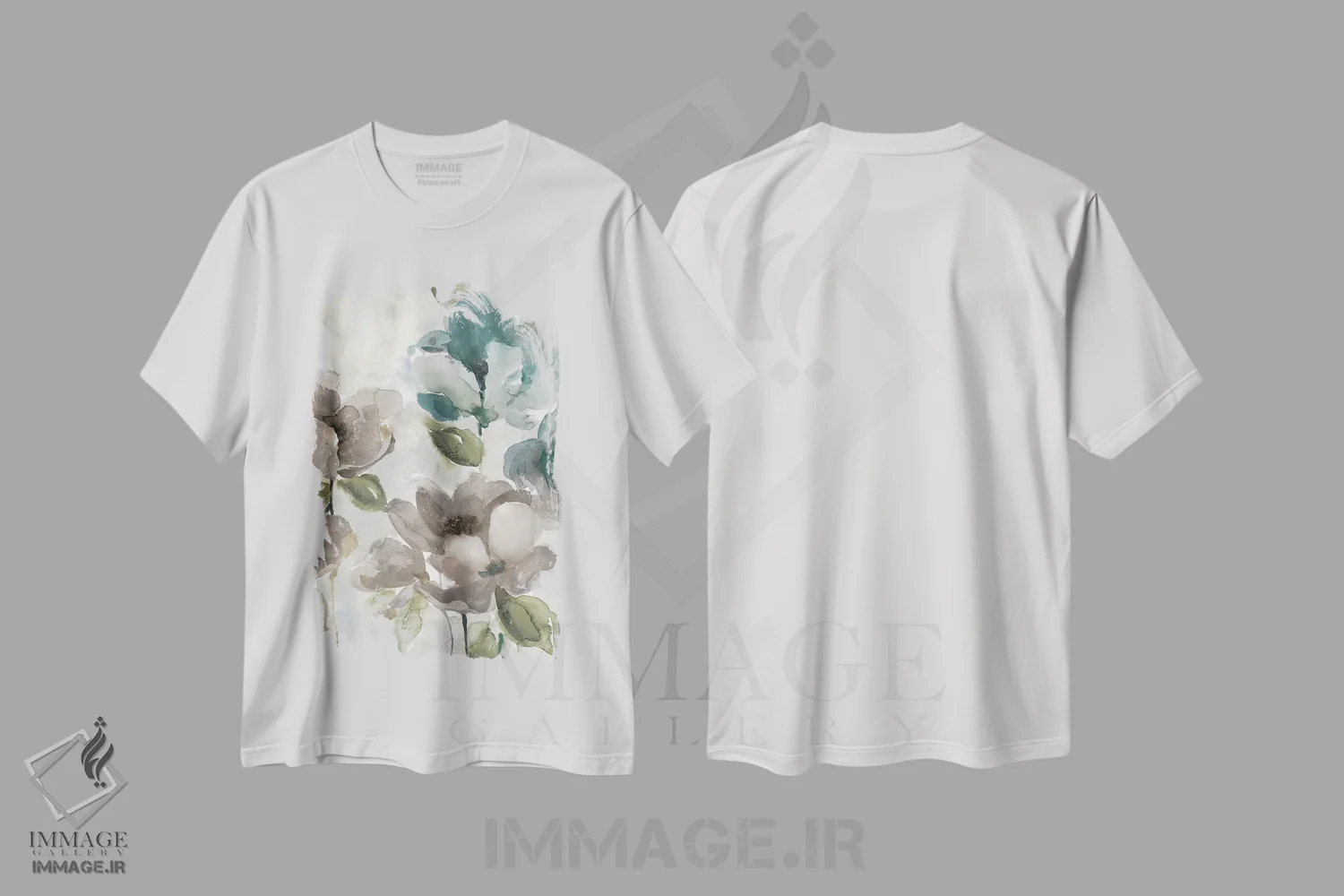 تیشرت سفید طرح دار باغ توپاز II، آبستره اثر کارول رابینسون | فروشگاه ایماژ