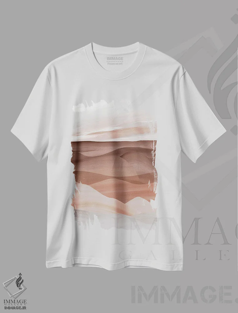 تیشرت سفید طرح دار دره سدونا، آبستره اثر کارول رابینسون | immage.ir