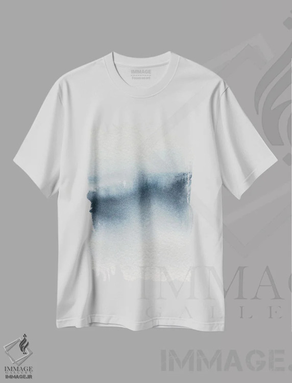 تیشرت سفید طرح دار باران تابستانی I اثر کارول رابینسون | فروشگاه ایماژ