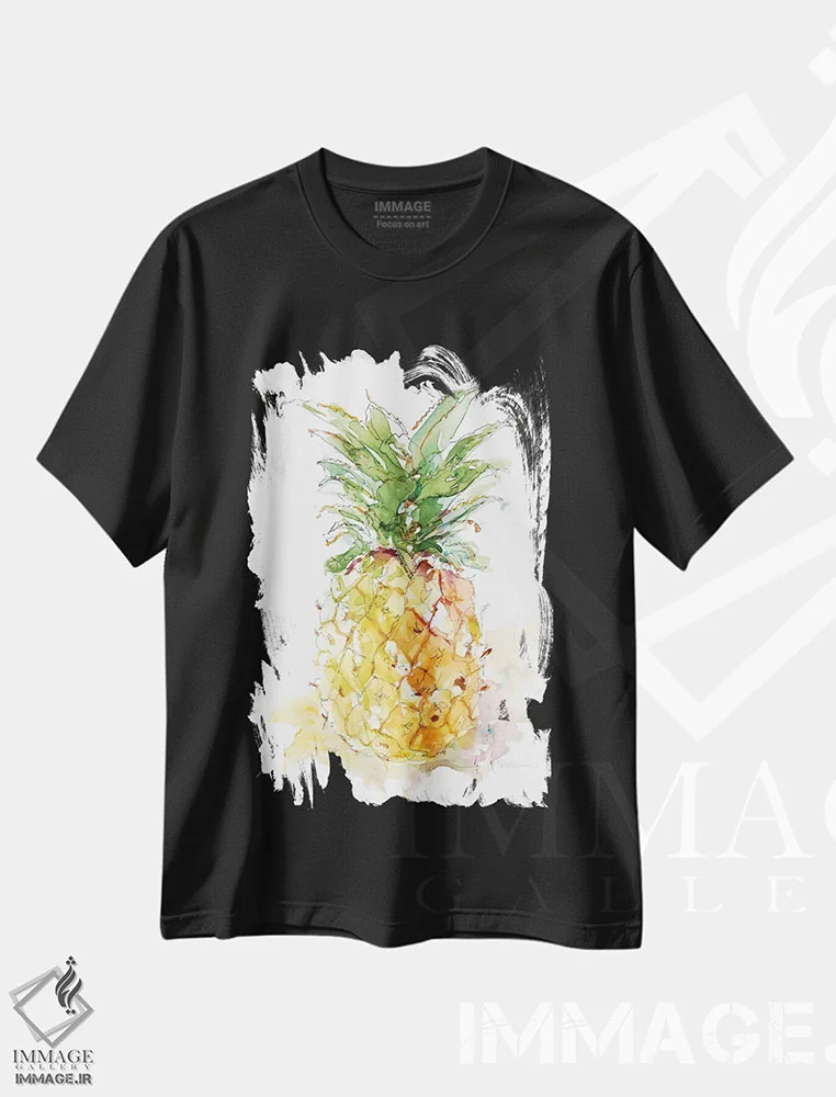 تیشرت مشکی طرح دار رسیده خوشمزه II، دکور معاصر اثر کارول رابینسون | فروشگاه ایماژ
