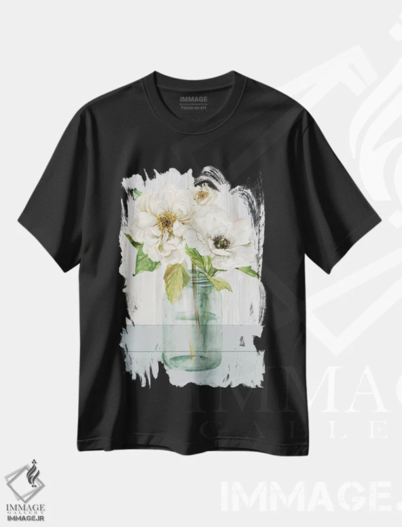 تیشرت مشکی طرح دار روز آفتابی بازنگری شده II، دکور معاصر اثر کارول رابینسون | فروشگاه ایماژ