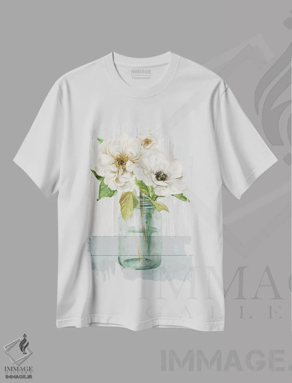 تیشرت سفید طرح دار روز آفتابی بازنگری شده II، دکور معاصر اثر کارول رابینسون | immage.ir