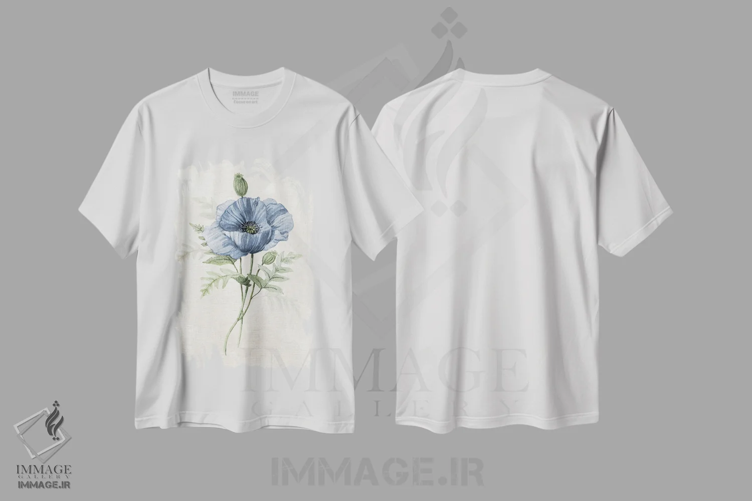 تیشرت سفید طرح دار خانهٔ روستایی و پری وینکل IV، دکور معاصر اثر کارول رابینسون | فروشگاه ایماژ