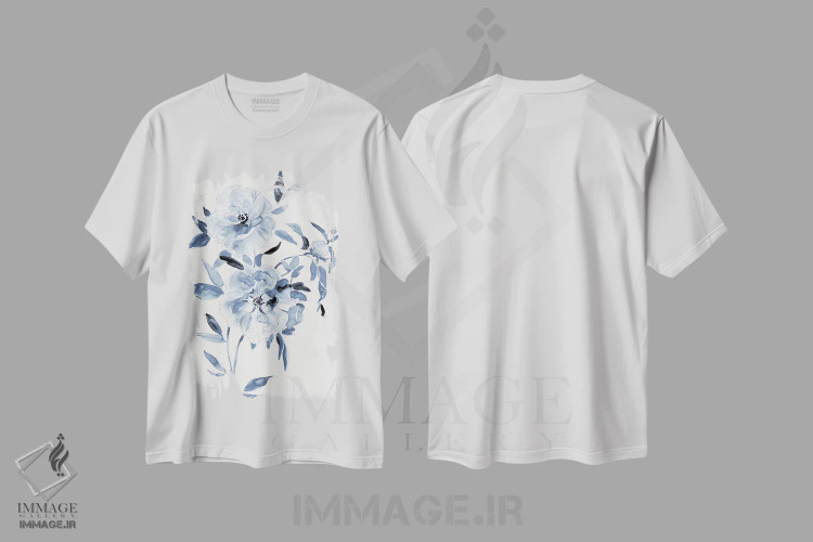 تیشرت سفید طرح دار گیاه چیچوری مرکّب I، دکور معاصر اثر کارول رابینسون | immage.ir