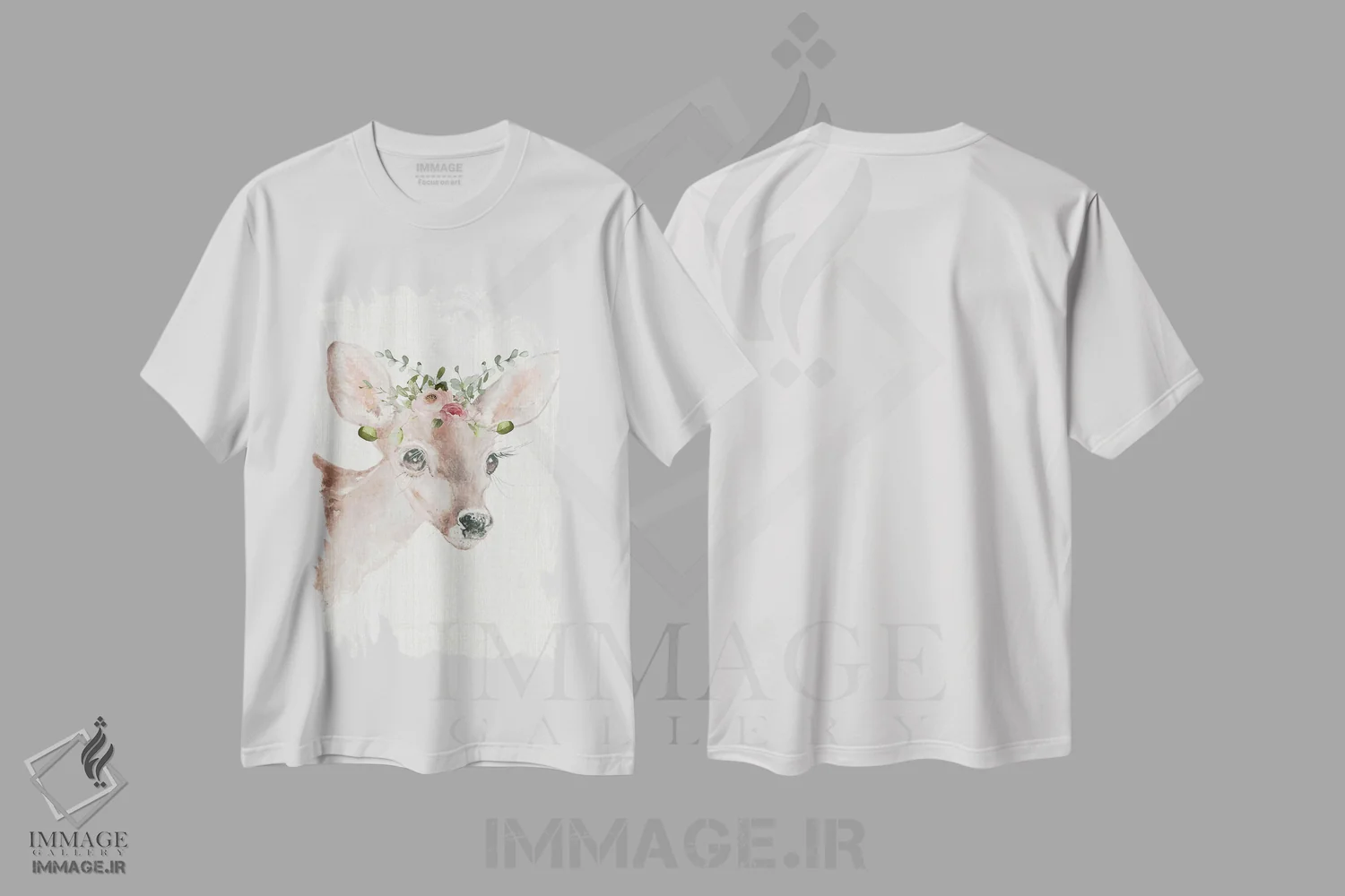 تیشرت سفید طرح دار بچه گوزن شیک پوش، دکور بوهمی اثر کارول رابینسون | فروشگاه ایماژ