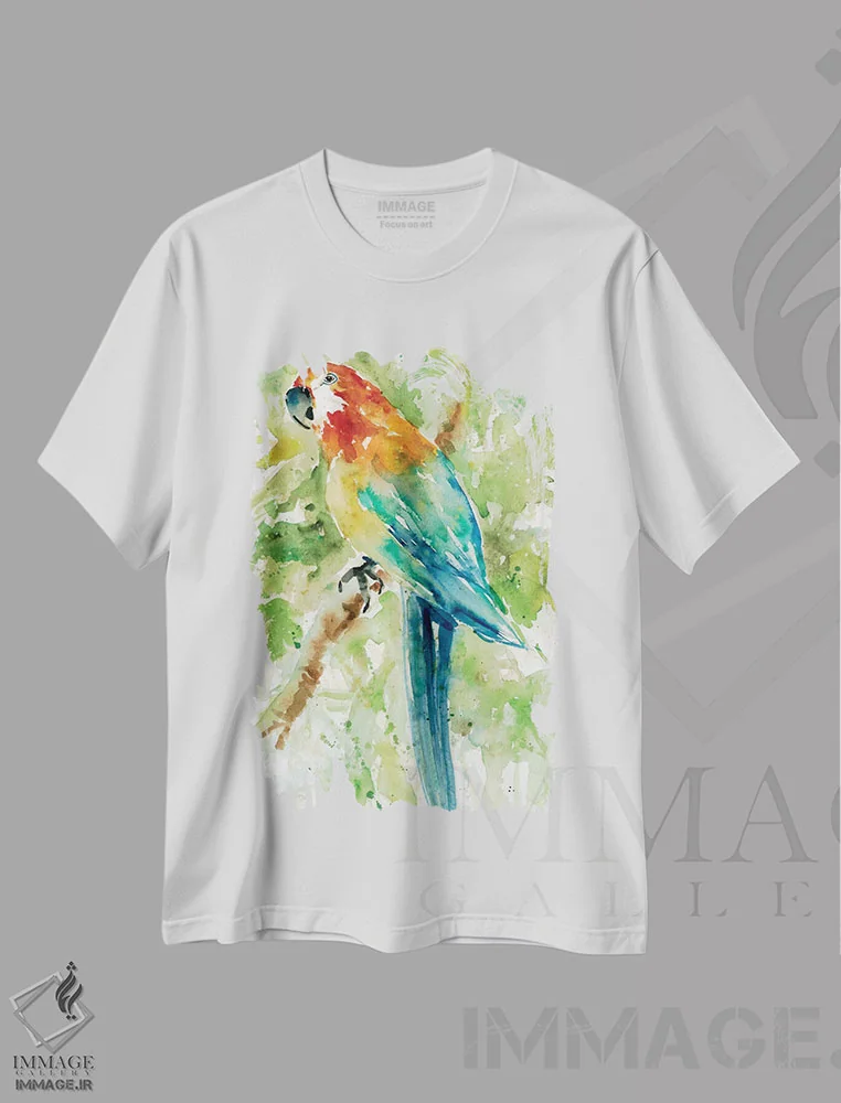 تیشرت سفید طرح دار زیبایی جزیره II، دکور معاصر اثر کارول رابینسون | immage.ir