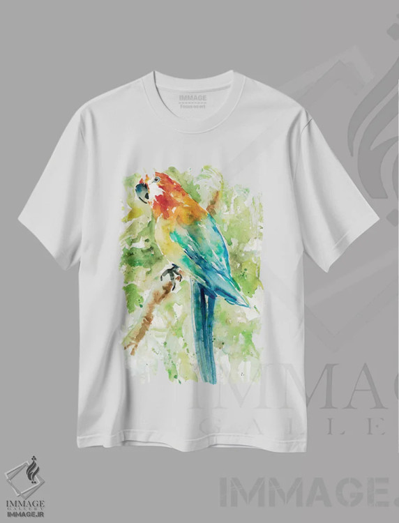 تیشرت سفید طرح دار زیبایی جزیره II، دکور معاصر اثر کارول رابینسون | immage.ir