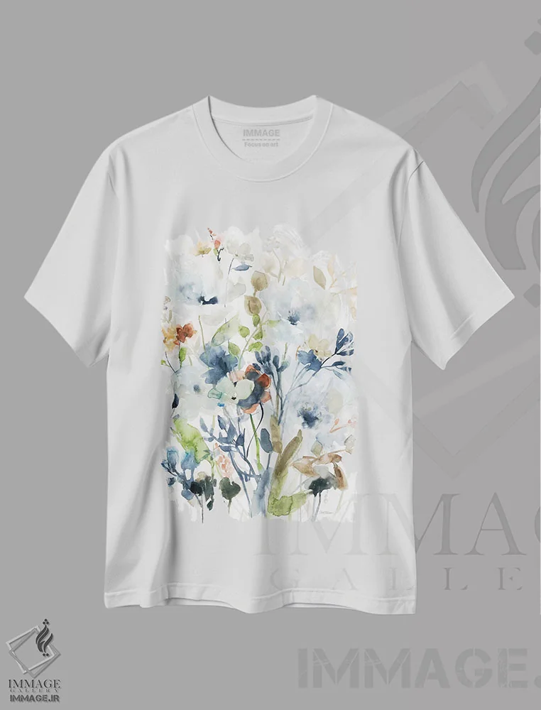 تیشرت سفید طرح دار ترکیب بهاری هلند I، آبستره اثر کارول رابینسون | immage.ir