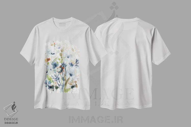 تیشرت سفید طرح دار ترکیب بهاری هلند I، آبستره اثر کارول رابینسون | immage.ir