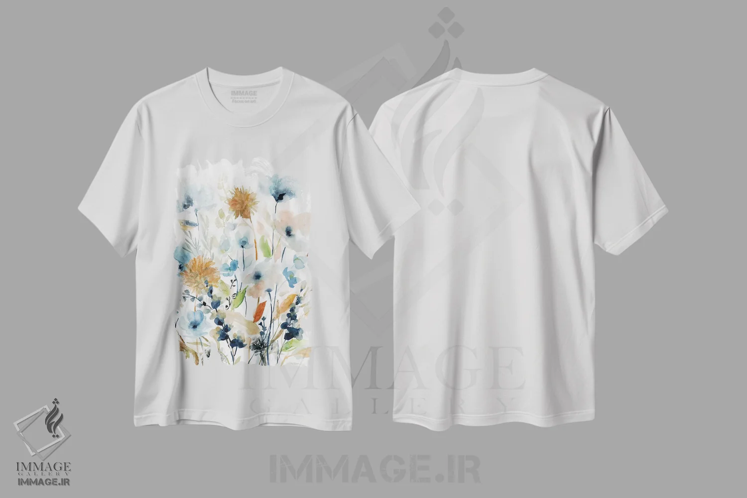 تیشرت سفید طرح دار ترکیب بهاری هلند II، آبستره اثر کارول رابینسون | فروشگاه ایماژ
