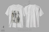 تیشرت سفید طرح دار عضلات کمر و گردن ۲، تزئینی اثر چارت اسمارت دکور | فروشگاه ایماژ