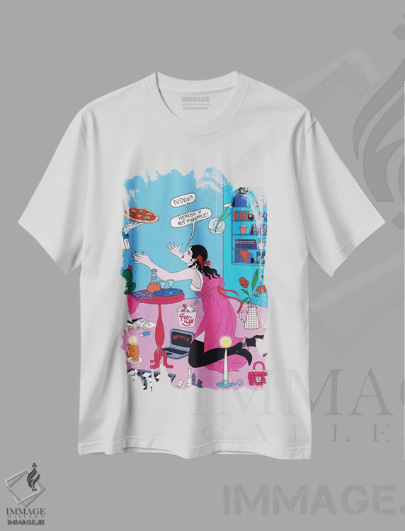 تیشرت سفید طرح دار بدعت، هنر دیجیتال اثر کازمو | immage.ir