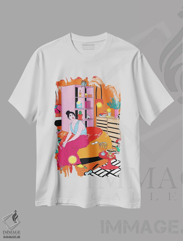 تیشرت سفید طرح دار از تو، هنر دیجیتال اثر کازمو | immage.ir