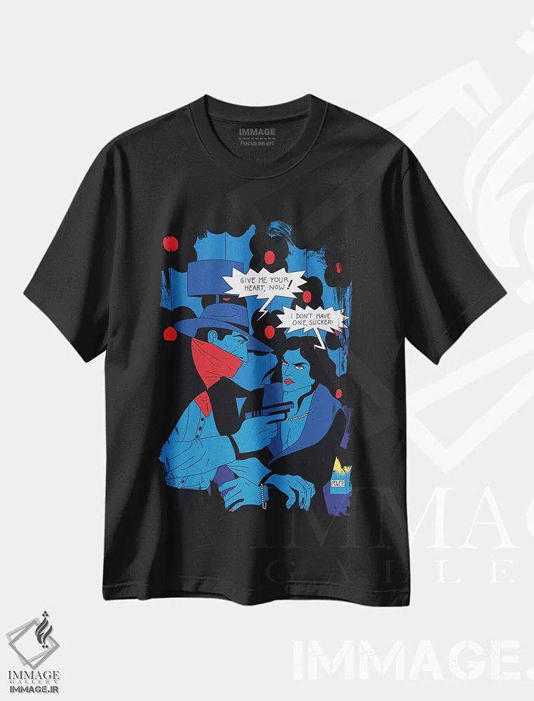 تیشرت مشکی طرح دار راب، هنر دیجیتال اثر کازمو | immage.ir
