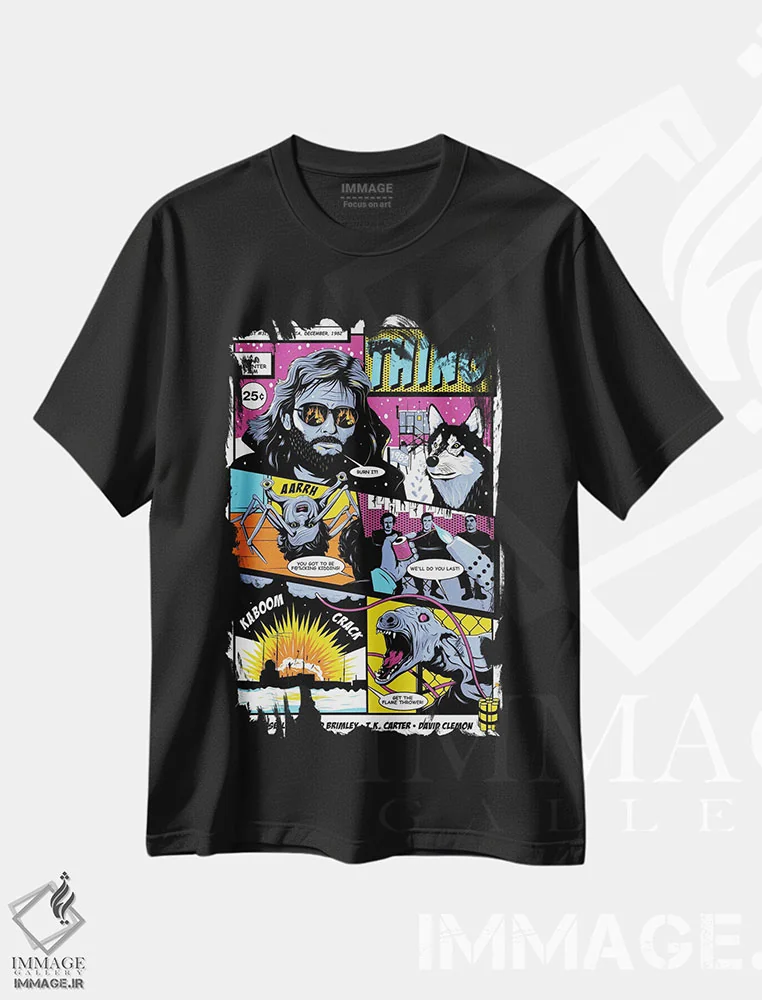 تیشرت مشکی طرح دار موجود، هنر دیجیتال اثر کریس ریچموند | immage.ir