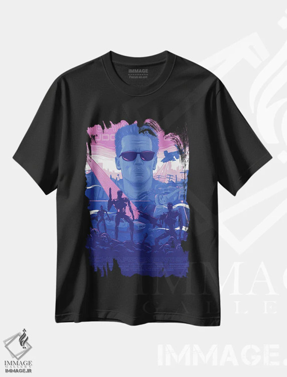 تیشرت مشکی طرح دار ترمیناتور ۲، هنر دیجیتال اثر کریس ریچموند | immage.ir
