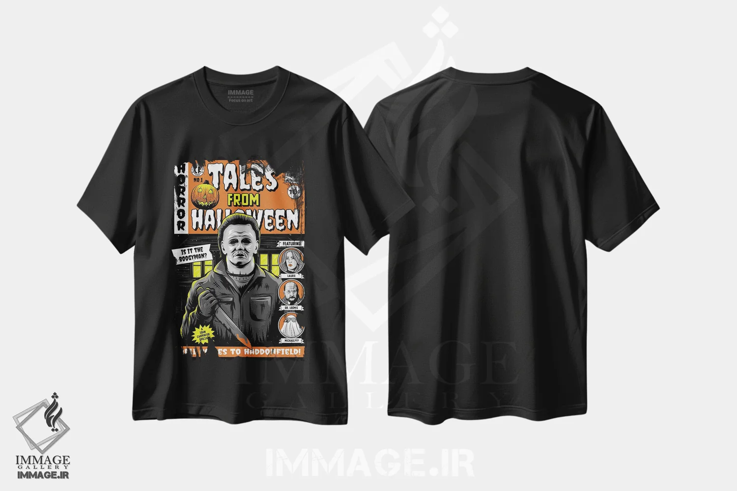 تیشرت مشکی طرح دار هالووین، هنر دیجیتال اثر کریس ریچموند | immage.ir