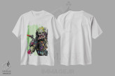 تیشرت سفید طرح دار پریدیتور گرافیتی، هنر دیجیتال اثر کریس ریچموند | فروشگاه ایماژ