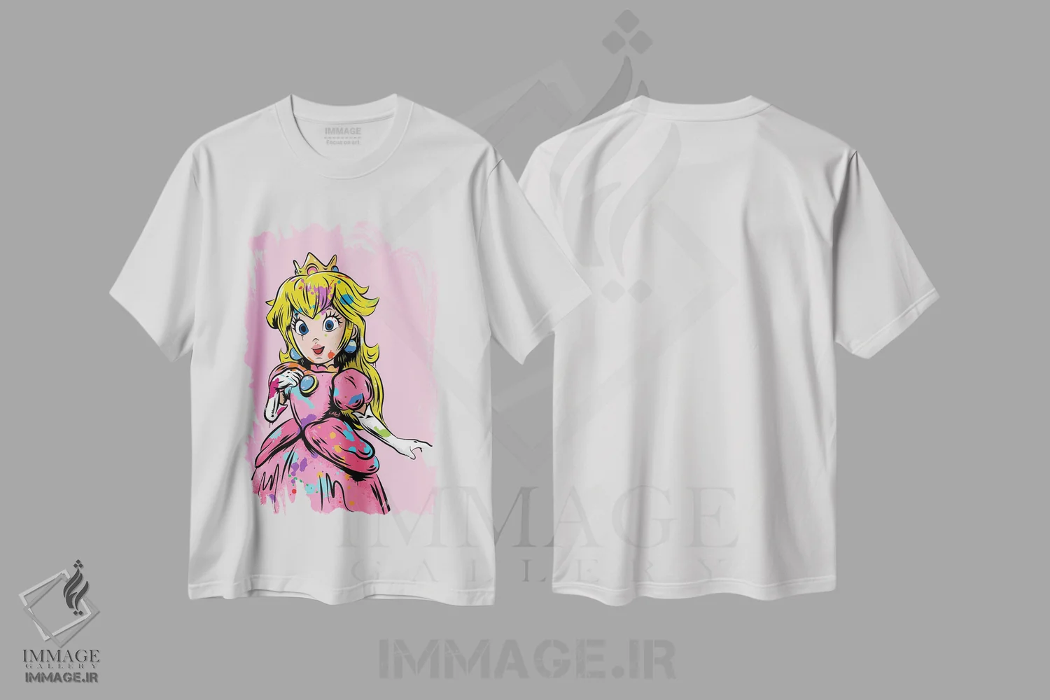 تیشرت سفید طرح دار پرنسس گرافیتی، هنر دیجیتال اثر کریس ریچموند | فروشگاه ایماژ