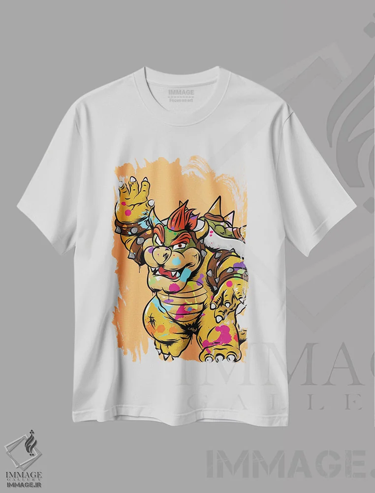 تیشرت سفید طرح دار بوزر گرافیتی، هنر دیجیتال اثر کریس ریچموند | فروشگاه ایماژ