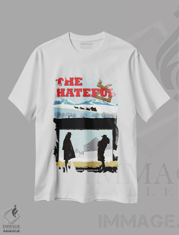 تیشرت سفید طرح دار هشت نفرت انگیز، تزئینی اثر کریس ریچموند | فروشگاه ایماژ