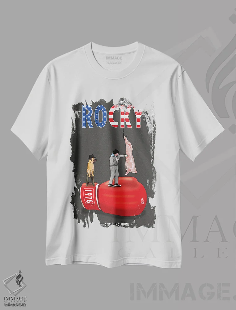تیشرت سفید طرح دار راکی، تزئینی اثر کریس ریچموند | immage.ir