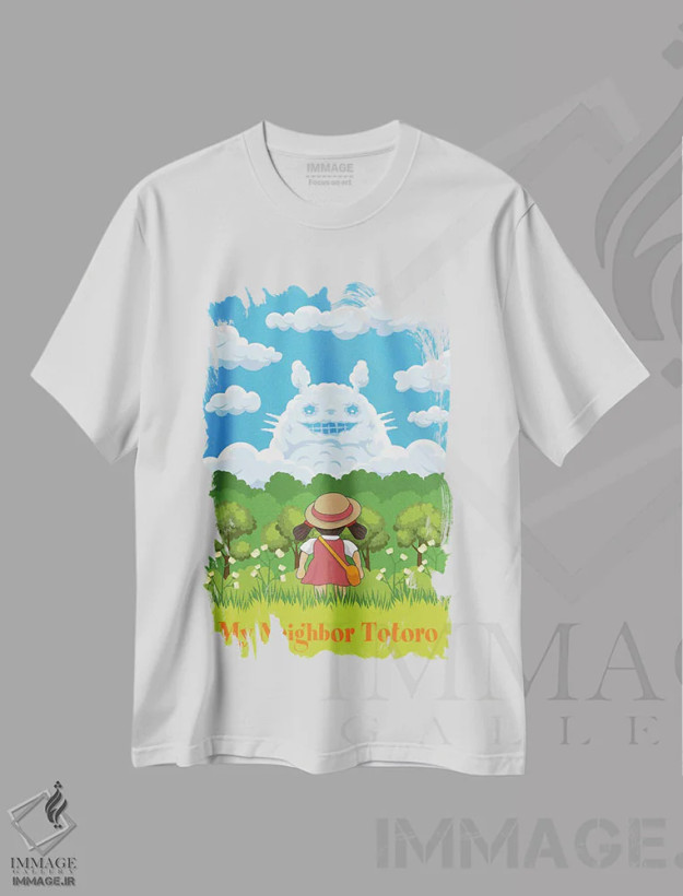 تیشرت سفید طرح دار توتورو، انیمه اثر کریس ریچموند | فروشگاه ایماژ