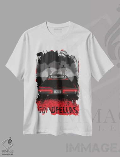 تیشرت سفید طرح دار رفقای خوب، تزئینی اثر کریس ریچموند | فروشگاه ایماژ