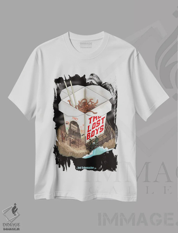 تیشرت سفید طرح دار پسران گمشده، هنر دیجیتال اثر کریس ریچموند | immage.ir