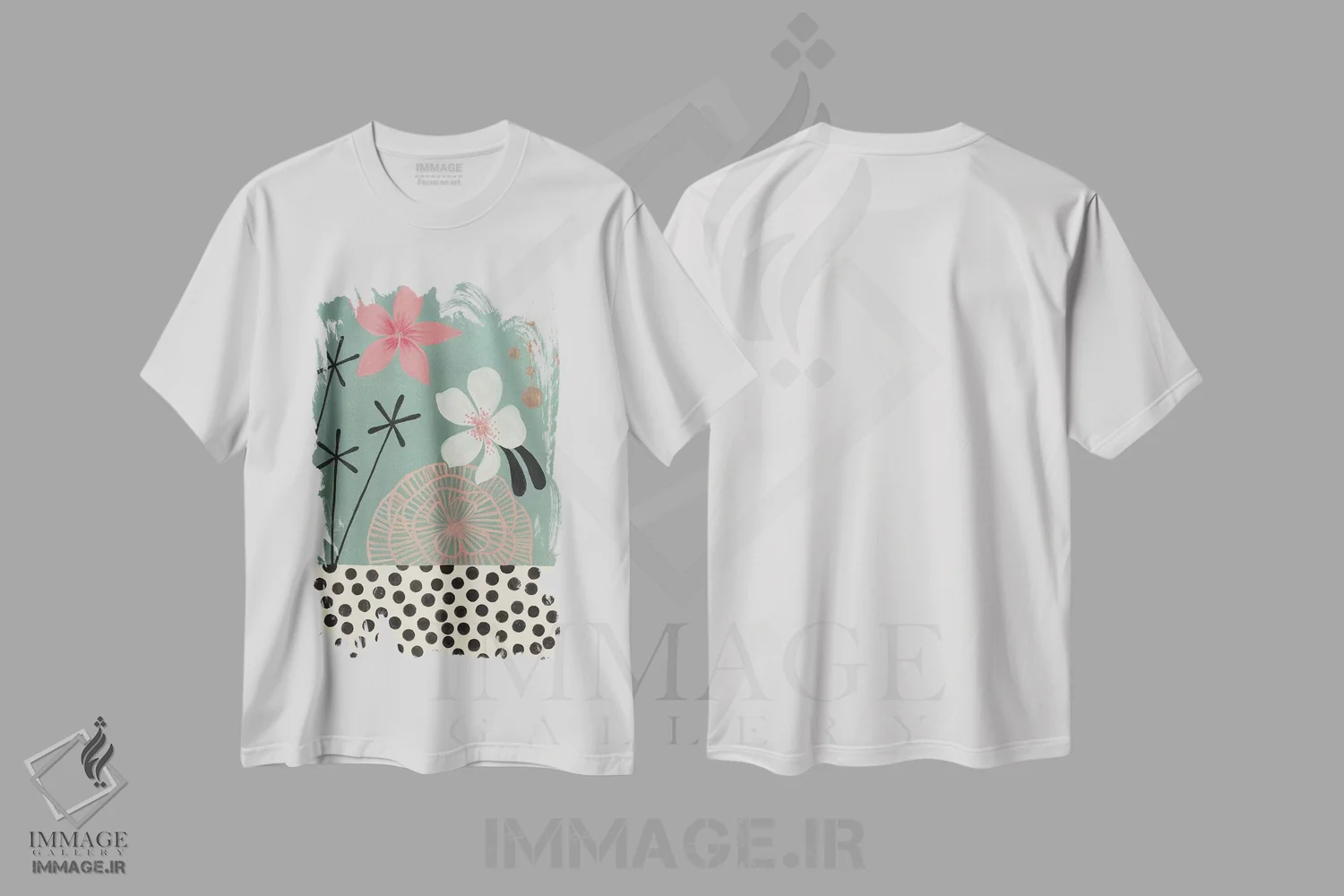 تیشرت سفید طرح دار مناطق گرمسیری سبز، دکور بوهمی اثر کریتینگ تارین | immage.ir