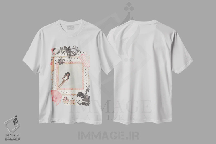 تیشرت سفید طرح دار استخر مراکشی، دکور بوهمی اثر کریتینگ تارین | immage.ir