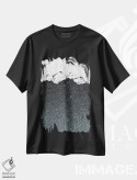 تیشرت مشکی طرح دار تم پاشش مشکی اثر امانوئلا کاراتونی | فروشگاه ایماژ