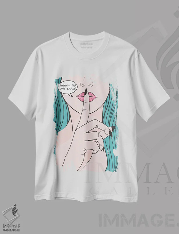 تیشرت سفید طرح دار او می گوید، هنر فاخر معاصر اثر امانوئلا کاراتونی | immage.ir