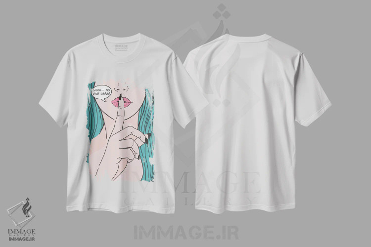 تیشرت سفید طرح دار او می گوید، هنر فاخر معاصر اثر امانوئلا کاراتونی | immage.ir