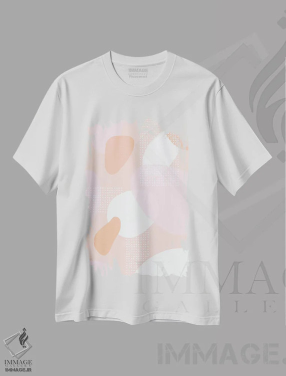 تیشرت سفید طرح دار تم سنگ ریزه ها ۳، تزئینی اثر امانوئلا کاراتونی | فروشگاه ایماژ
