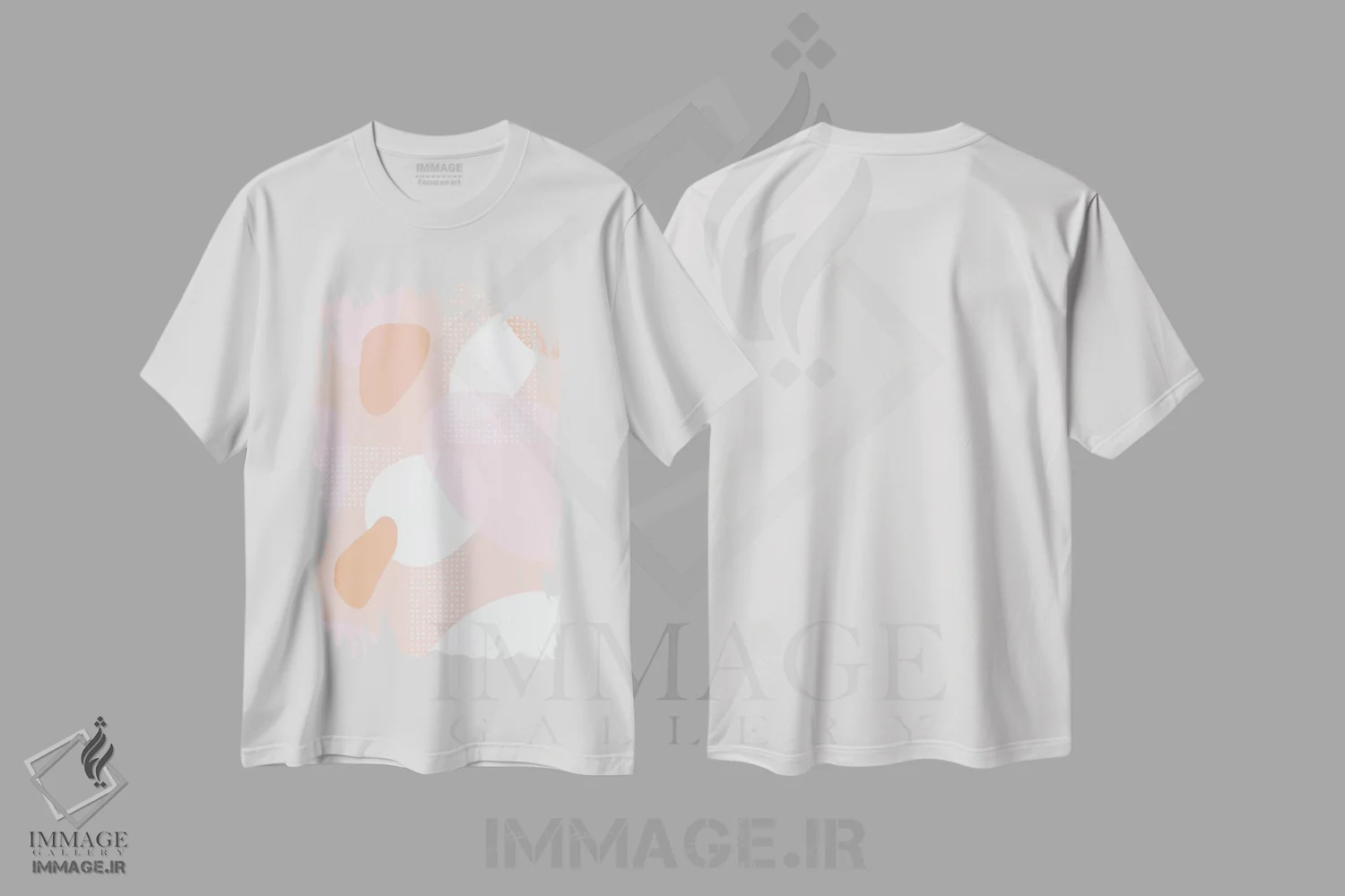 تیشرت سفید طرح دار تم سنگ ریزه ها ۳، تزئینی اثر امانوئلا کاراتونی | فروشگاه ایماژ