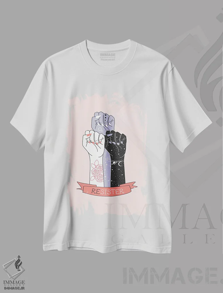 تیشرت سفید طرح دار مقاومت کننده، تزئینی اثر امانوئلا کاراتونی | immage.ir