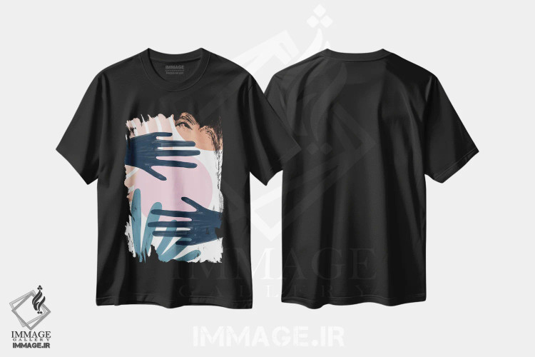 تیشرت مشکی طرح دار خورشید را شکار کن، دکور بوهمی اثر امانوئلا کاراتونی | فروشگاه ایماژ