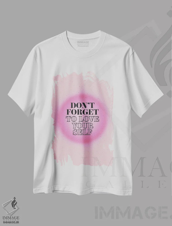 تیشرت سفید طرح دار فراموش نکن، هنر دیجیتال اثر امانوئلا کاراتونی | فروشگاه ایماژ